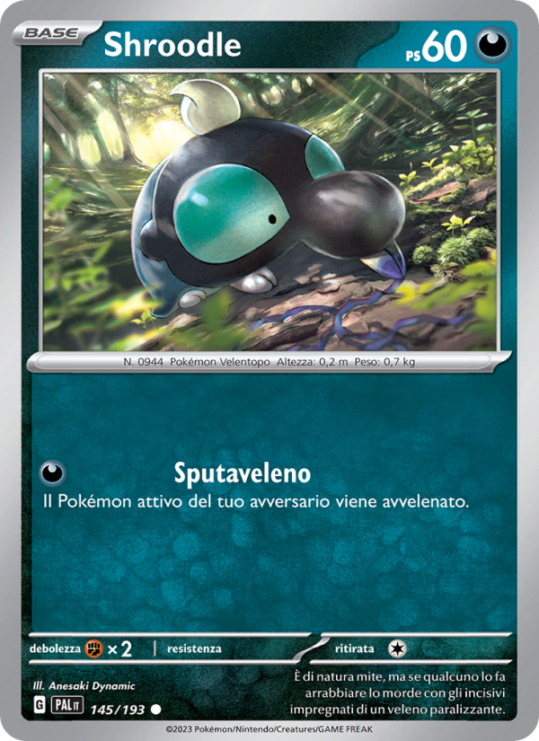Shroodle 145/279 — Paldea Evolved (Italian Pokémon TCG card)