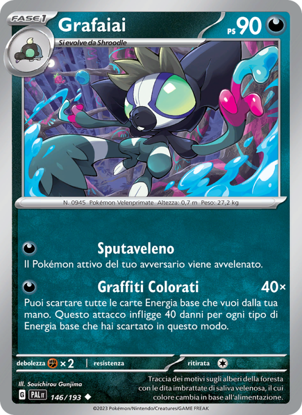 Grafaiai 146/279 — Paldea Evolved (Italian Pokémon TCG card)
