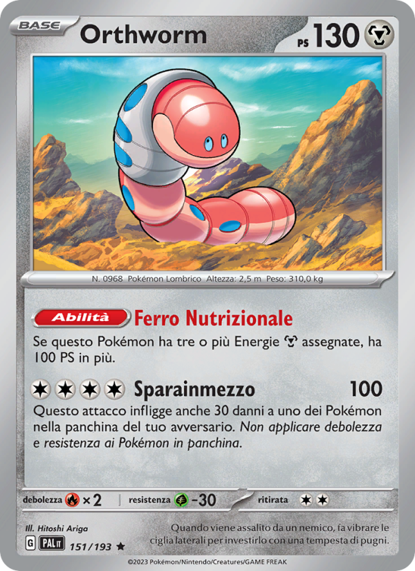 Orthworm 151/279 — Paldea Evolved (Italian Pokémon TCG card)