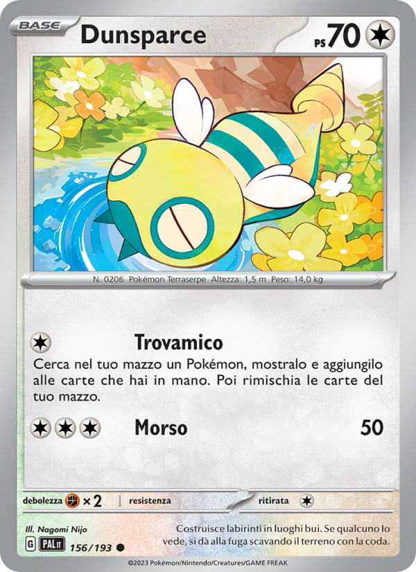 Dunsparce 156/279 — Paldea Evolved (Italian Pokémon TCG card)