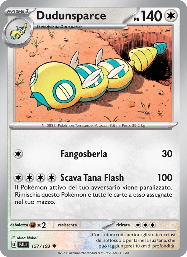 Dudunsparce 157/279 — Paldea Evolved (Italian Pokémon TCG card)