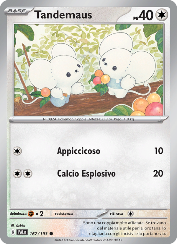 Tandemaus 167/279 — Paldea Evolved (Italian Pokémon TCG card)