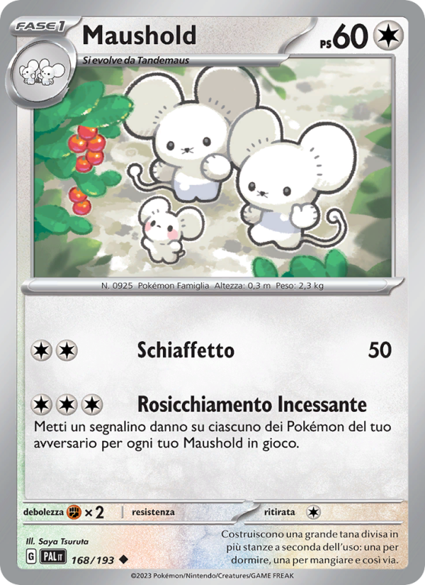 Maushold 168/279 — Paldea Evolved (Italian Pokémon TCG card)
