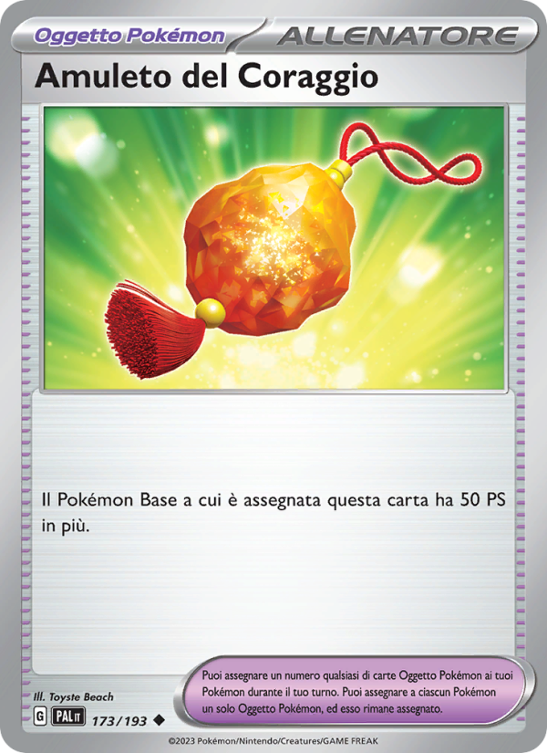 Amuleto del Coraggio 173/279 — Paldea Evolved (Italian Pokémon TCG card)