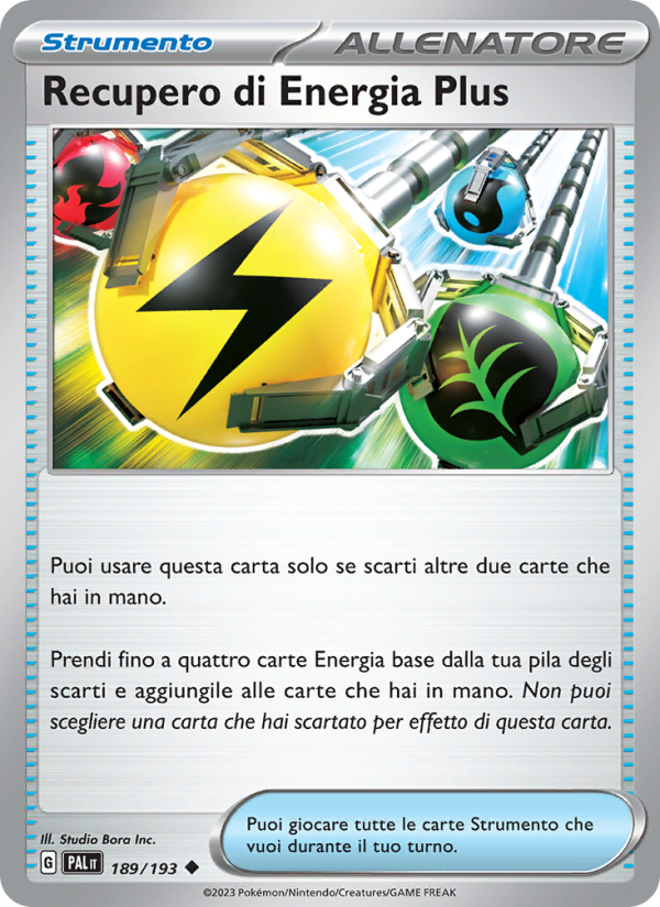 Recupero di Energia Plus 189/279 — Paldea Evolved (Italian Pokémon TCG card)