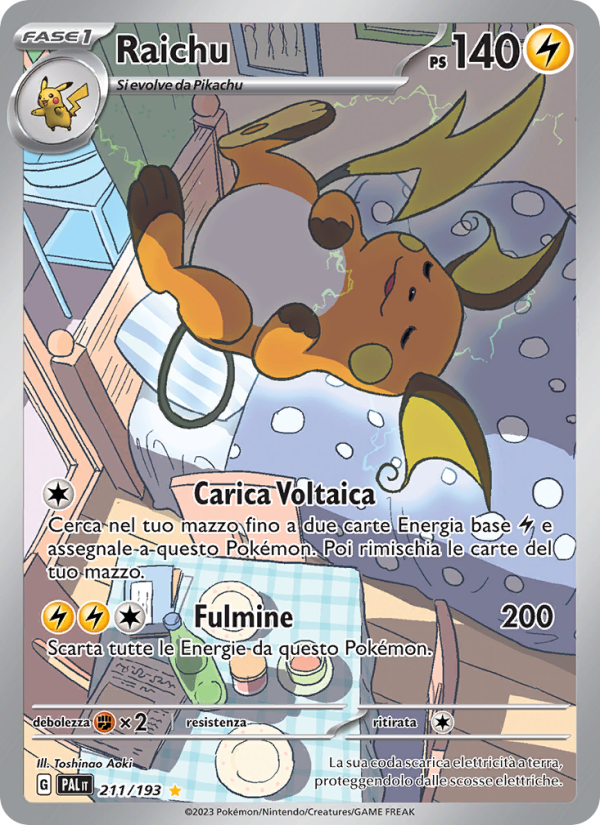 Raichu 211/279 — Paldea Evolved (Italian Pokémon TCG card)