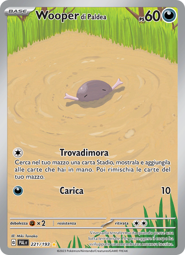 Wooper di Paldea 221/279 — Paldea Evolved (Italian Pokémon TCG card)
