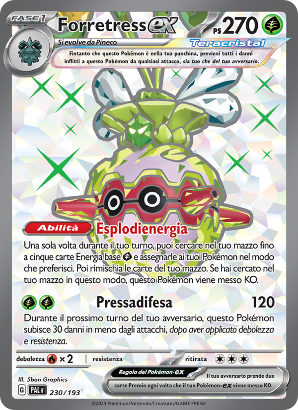 Forretress-ex 230/279 — Paldea Evolved (Italian Pokémon TCG card)