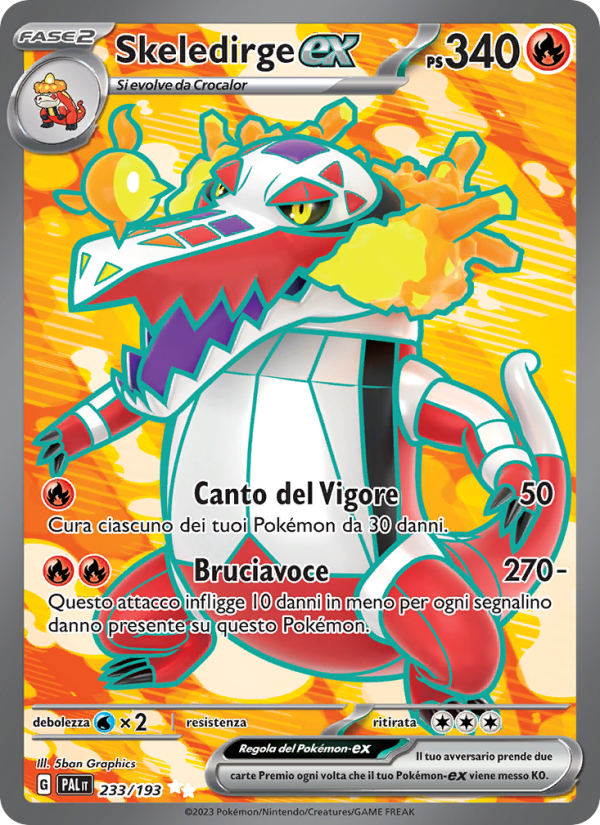 Skeledirge-ex 233/279 — Paldea Evolved (Italian Pokémon TCG card)