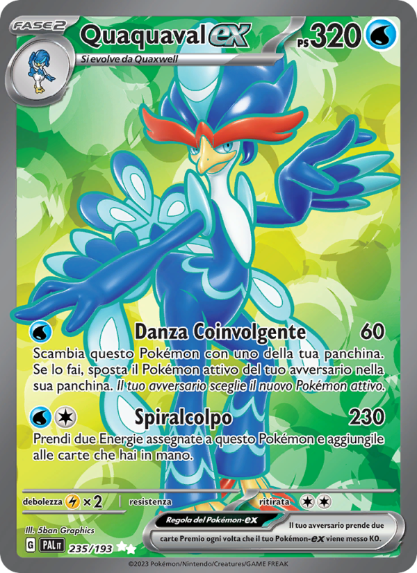 Quaquaval-ex 235/279 — Paldea Evolved (Italian Pokémon TCG card)