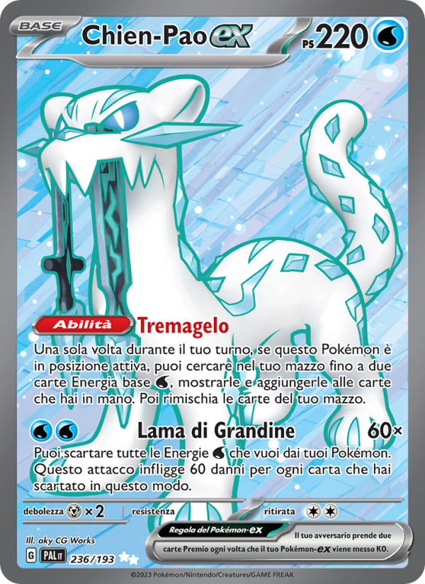 Chien-Pao-ex 236/279 — Paldea Evolved (Italian Pokémon TCG card)
