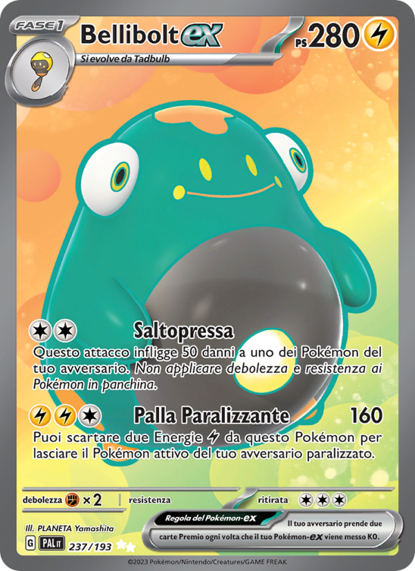 Bellibolt-ex 237/279 — Paldea Evolved (Italian Pokémon TCG card)