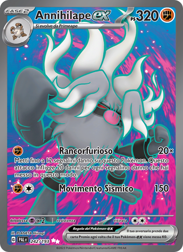 Annihilape-ex 242/279 — Paldea Evolved (Italian Pokémon TCG card)