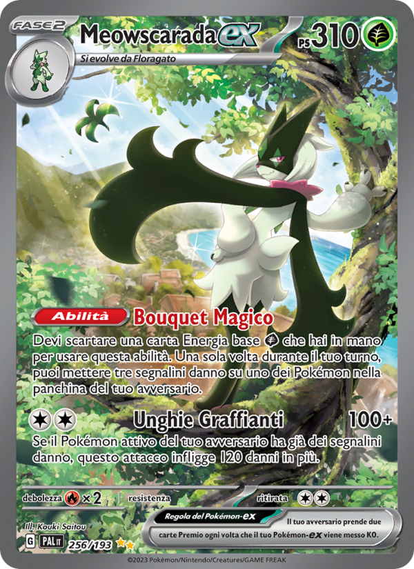 Meowscarada-ex 256/279 — Paldea Evolved (Italian Pokémon TCG card)