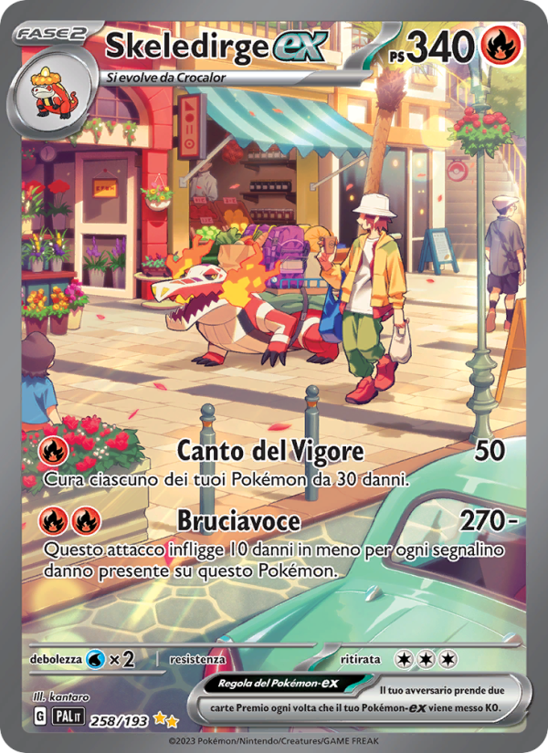 Skeledirge-ex 258/279 — Paldea Evolved (Italian Pokémon TCG card)