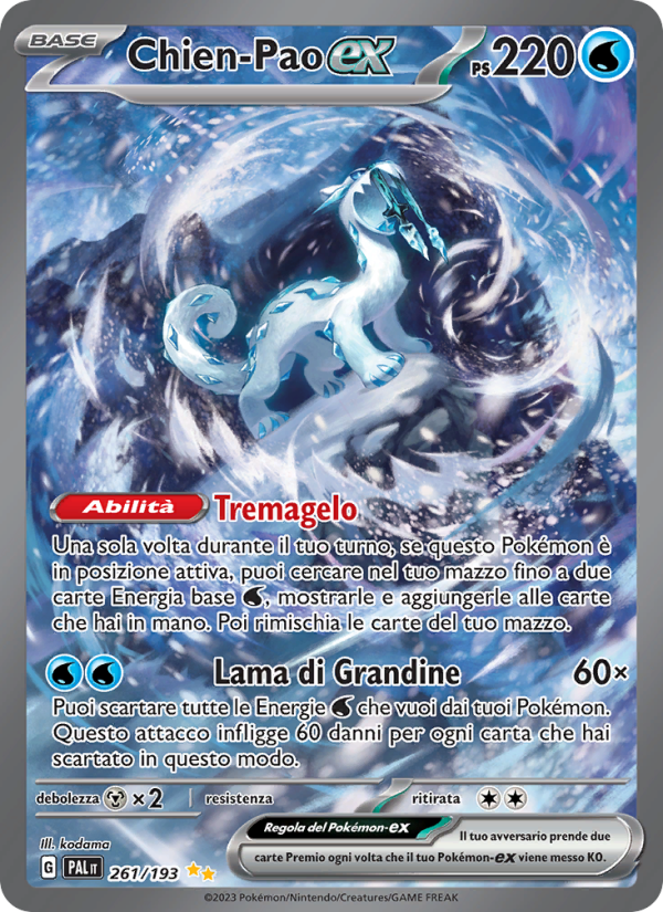 Chien-Pao-ex 261/279 — Paldea Evolved (Italian Pokémon TCG card)
