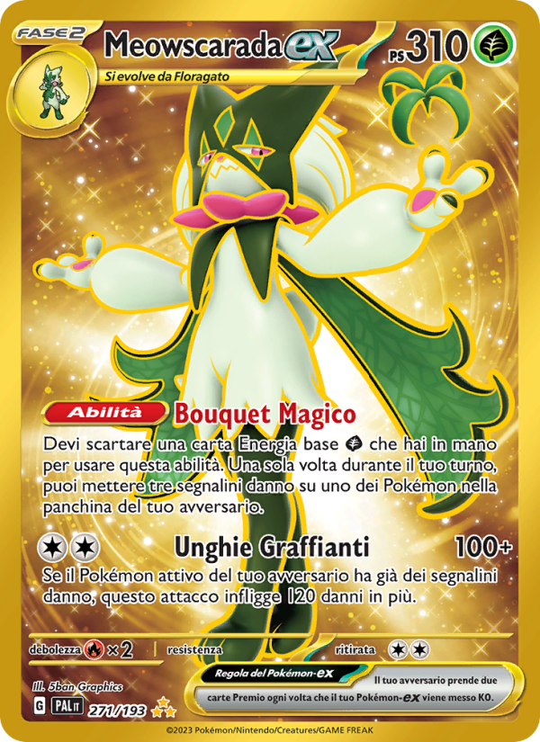 Meowscarada-ex 271/279 — Paldea Evolved (Italian Pokémon TCG card)