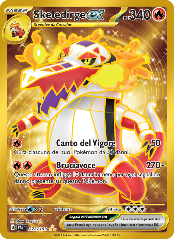 Skeledirge-ex 272/279 — Paldea Evolved (Italian Pokémon TCG card)