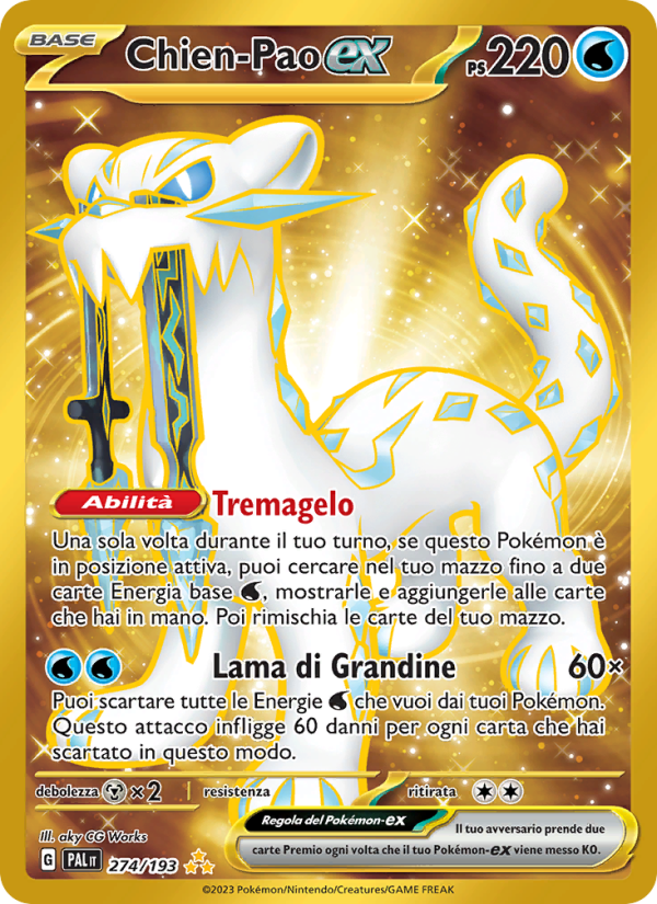 Chien-Pao-ex 274/279 — Paldea Evolved (Italian Pokémon TCG card)