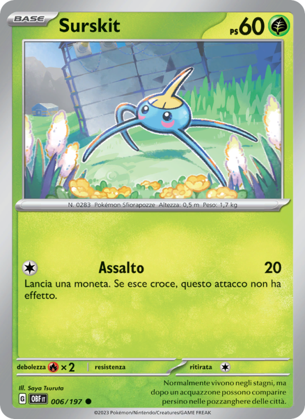 Surskit 006/230 — Obsidian Flames (Italian Pokémon TCG card)