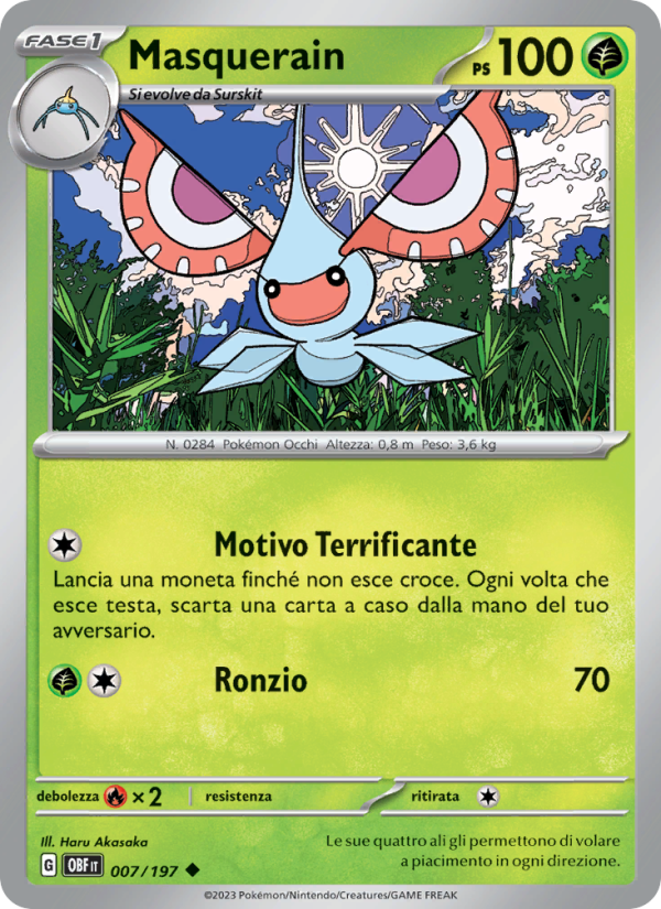 Masquerain 007/230 — Obsidian Flames (Italian Pokémon TCG card)