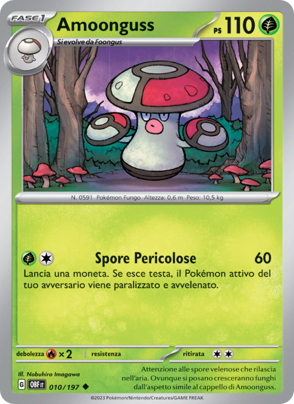 Amoonguss 010/230 — Obsidian Flames (Italian Pokémon TCG card)