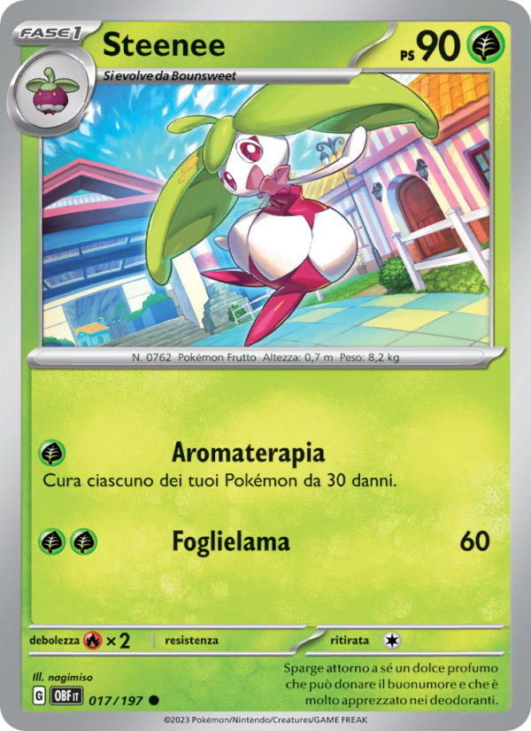 Steenee 017/230 — Obsidian Flames (Italian Pokémon TCG card)