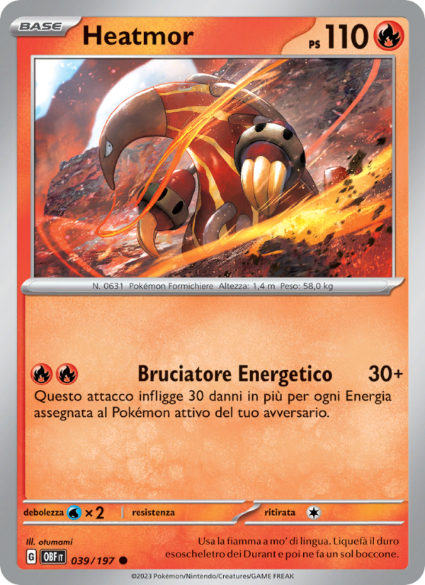 Heatmor 039/230 — Obsidian Flames (Italian Pokémon TCG card)