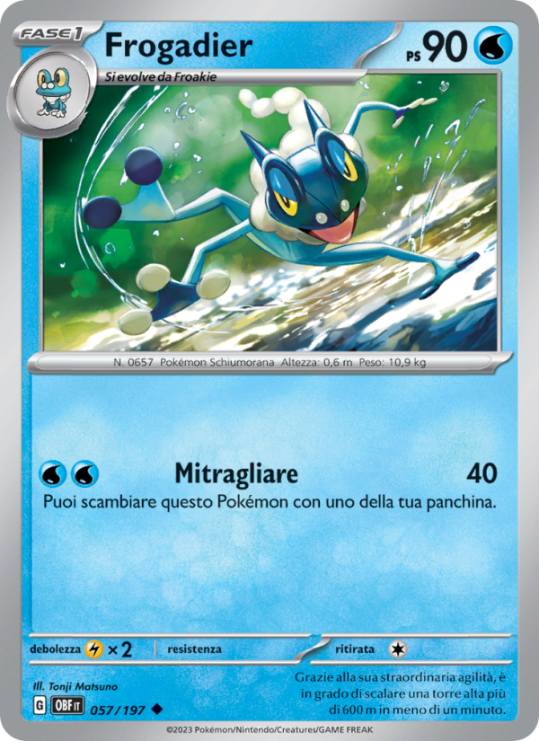 Frogadier 057/230 — Obsidian Flames (Italian Pokémon TCG card)
