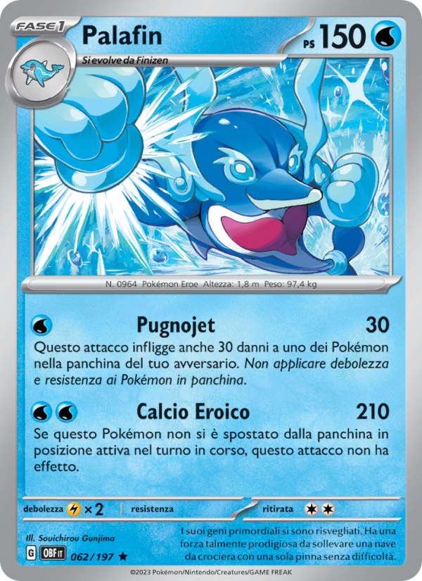 Palafin 062/230 — Obsidian Flames (Italian Pokémon TCG card)