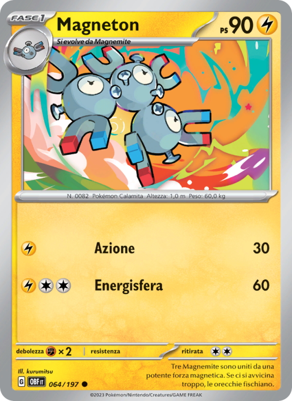 Magneton 064/230 — Obsidian Flames (Italian Pokémon TCG card)