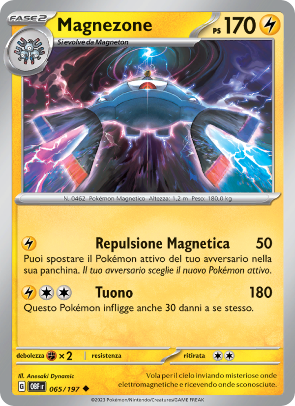 Magnezone 065/230 — Obsidian Flames (Italian Pokémon TCG card)