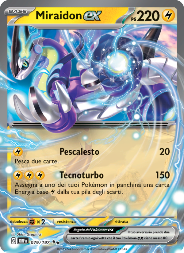 Miraidon-ex 079/230 — Obsidian Flames (Italian Pokémon TCG card)