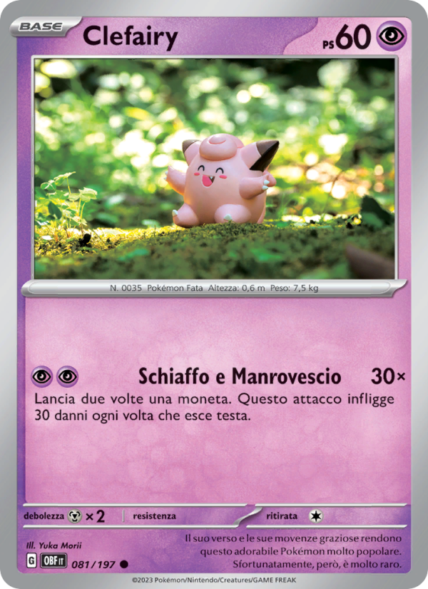 Clefairy 081/230 — Obsidian Flames (Italian Pokémon TCG card)