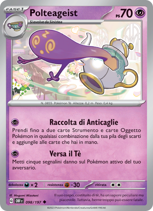 Polteageist 098/230 — Obsidian Flames (Italian Pokémon TCG card)