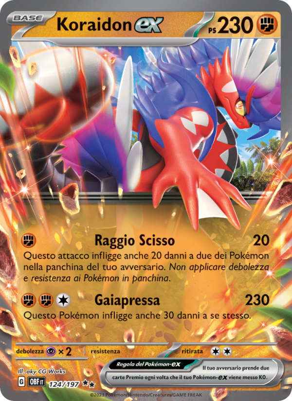 Koraidon-ex 124/230 — Obsidian Flames (Italian Pokémon TCG card)