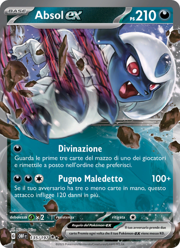 Absol-ex 135/230 — Obsidian Flames (Italian Pokémon TCG card)