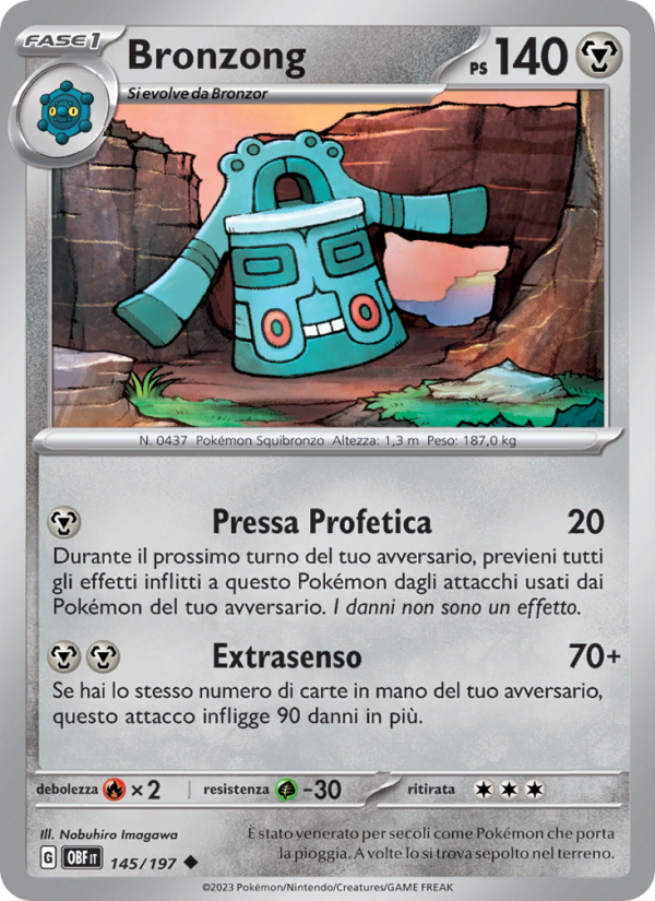 Bronzong 145/230 — Obsidian Flames (Italian Pokémon TCG card)
