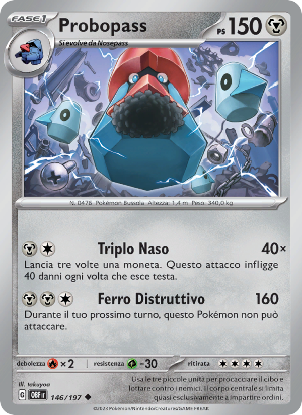 Probopass 146/230 — Obsidian Flames (Italian Pokémon TCG card)