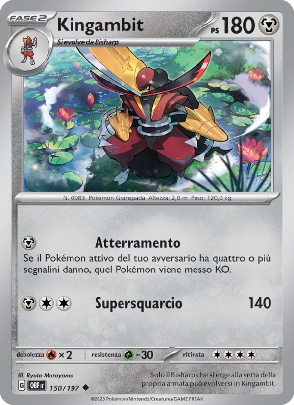 Kingambit 150/230 — Obsidian Flames (Italian Pokémon TCG card)