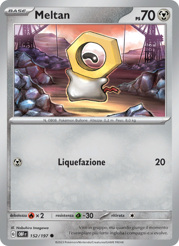 Meltan 152/230 — Obsidian Flames (Italian Pokémon TCG card)