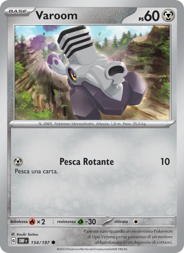 Varoom 154/230 — Obsidian Flames (Italian Pokémon TCG card)