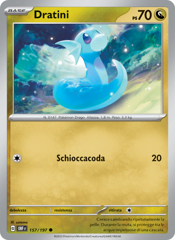 Dratini 157/230 — Obsidian Flames (Italian Pokémon TCG card)