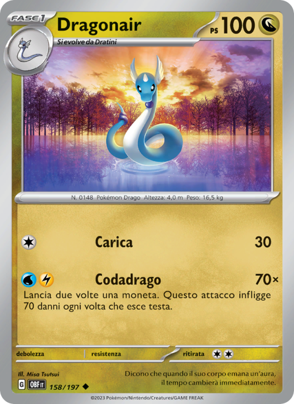 Dragonair 158/230 — Obsidian Flames (Italian Pokémon TCG card)