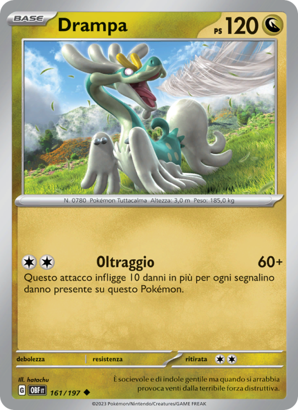 Drampa 161/230 — Obsidian Flames (Italian Pokémon TCG card)