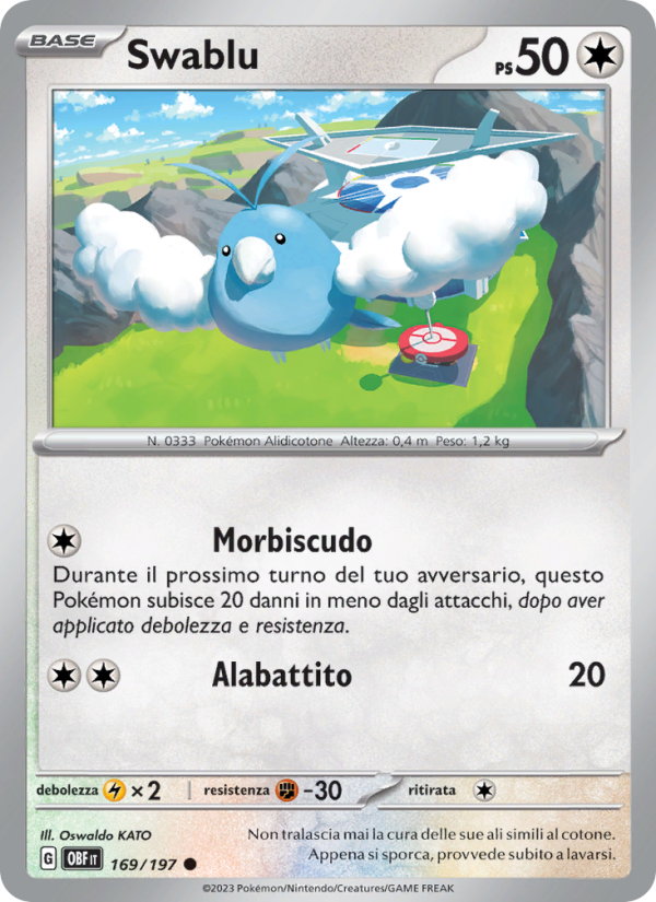 Swablu 169/230 — Obsidian Flames (Italian Pokémon TCG card)