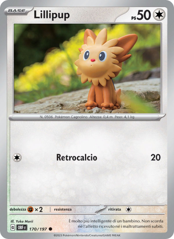 Lillipup 170/230 — Obsidian Flames (Italian Pokémon TCG card)