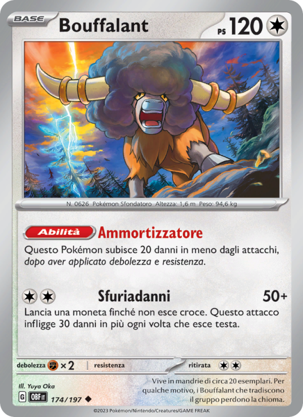 Bouffalant 174/230 — Obsidian Flames (Italian Pokémon TCG card)