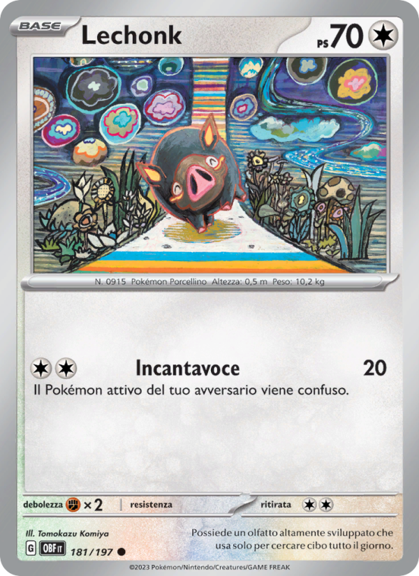 Lechonk 181/230 — Obsidian Flames (Italian Pokémon TCG card)