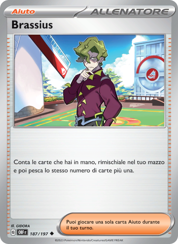 Brassius 187/230 — Obsidian Flames (Italian Pokémon TCG card)